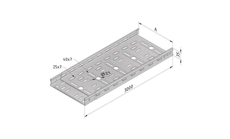 Cable Tray interl. ends light