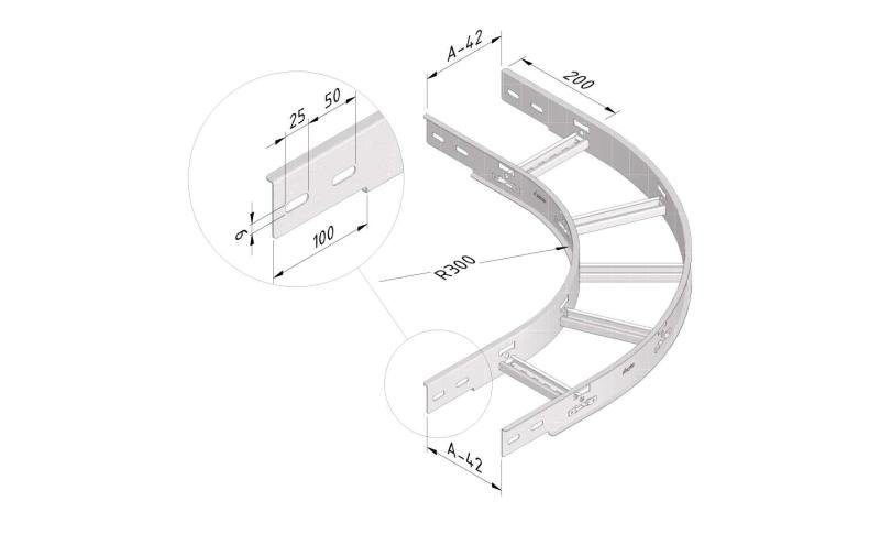 Horizontale bocht CLFI60