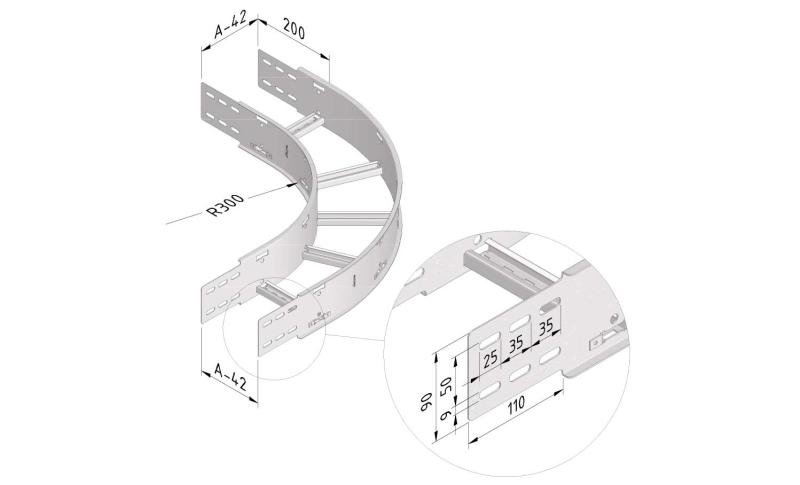 Horizontale bocht CLF110