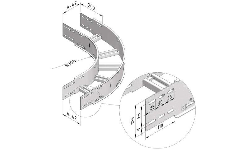 Horizontale bocht CLF125