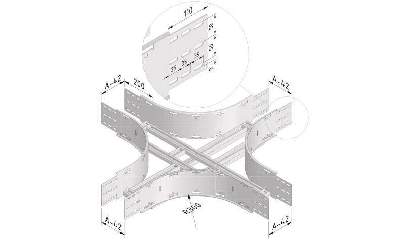 Pièce en X CLF160