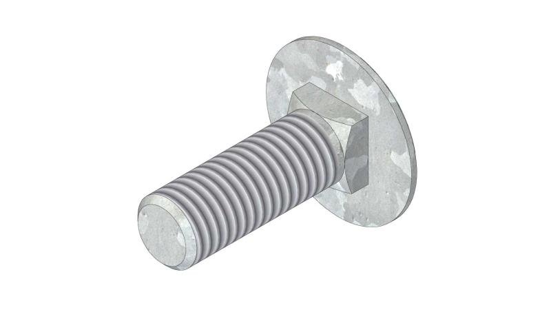 Šroub s kulatou hlavou + límec DIN603