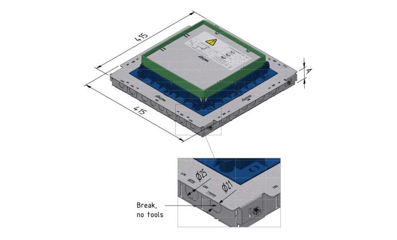 Floorbox square 400