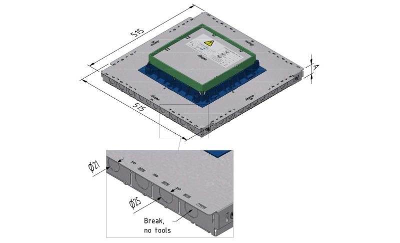 Floorbox square 500