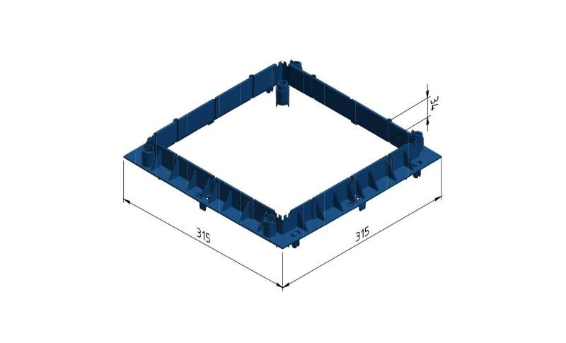 Fixed frame floorbox square