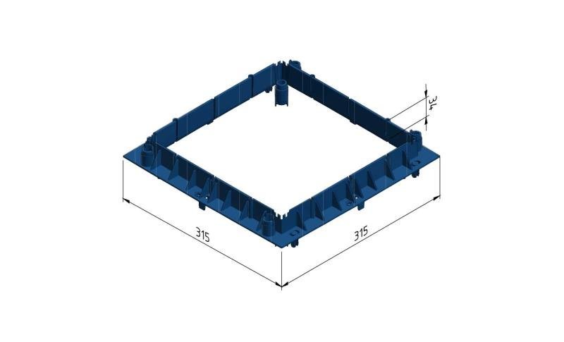 Cadre fixe boîte de sol carrée