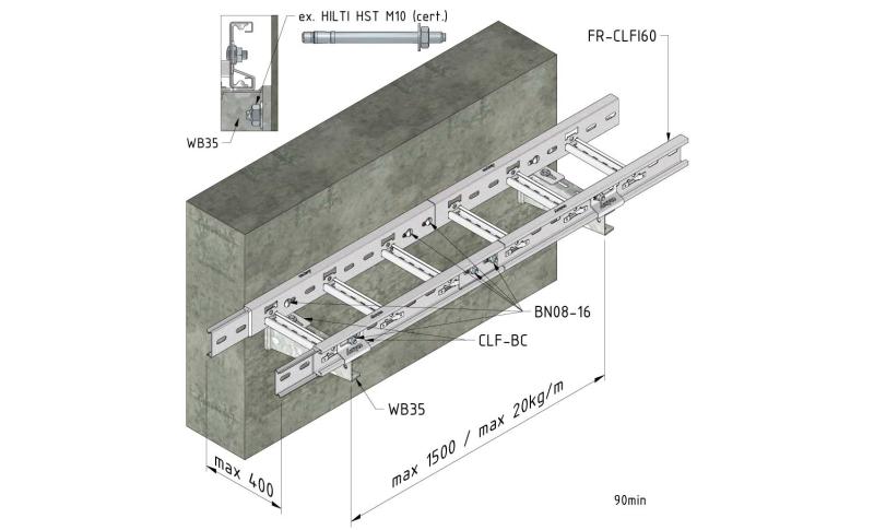 Wall 90°: without rod